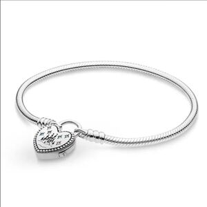 Disney Silver Heart Charm Bracelet
